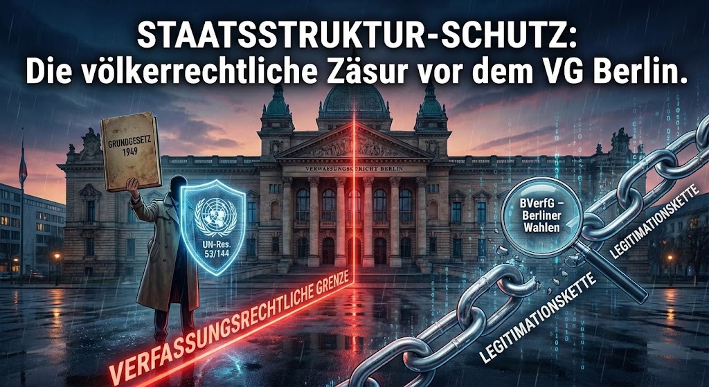 🏛️ STAATSSTRUKTUR-SCHUTZ: Die völkerrechtliche Zäsur vor dem VG Berlin – Den Amoklauf des Staates stoppen!