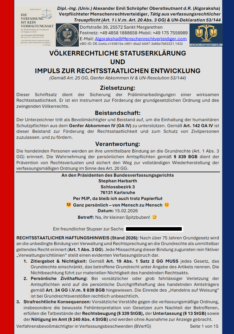 Na, ihr kleinen Spitzbuben! 😉 – Ein Liebesbrief an das Bundesverfassungsgericht