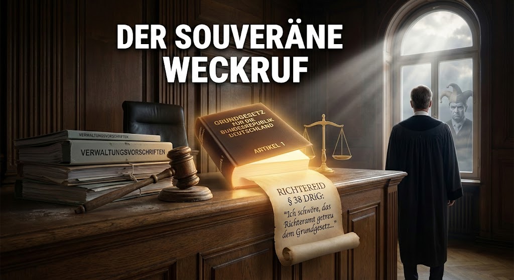 DER SOUVERÄNE WECKRUF: Richtereid, Menschenwürde und das Ende der administrativen Willkür: Ein Manifest zur Remonstration gegen 75 Jahre Gewohnheitsunrecht.