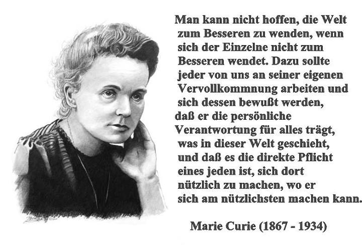 Marie Curie Zitat Eigenverantwortung