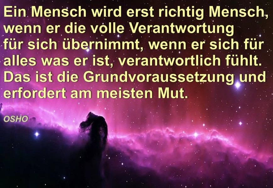 Eigenverantwortung Osho Zitat Mensch