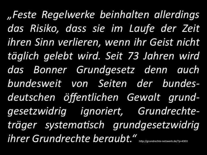 Auf Grundrechte pochen