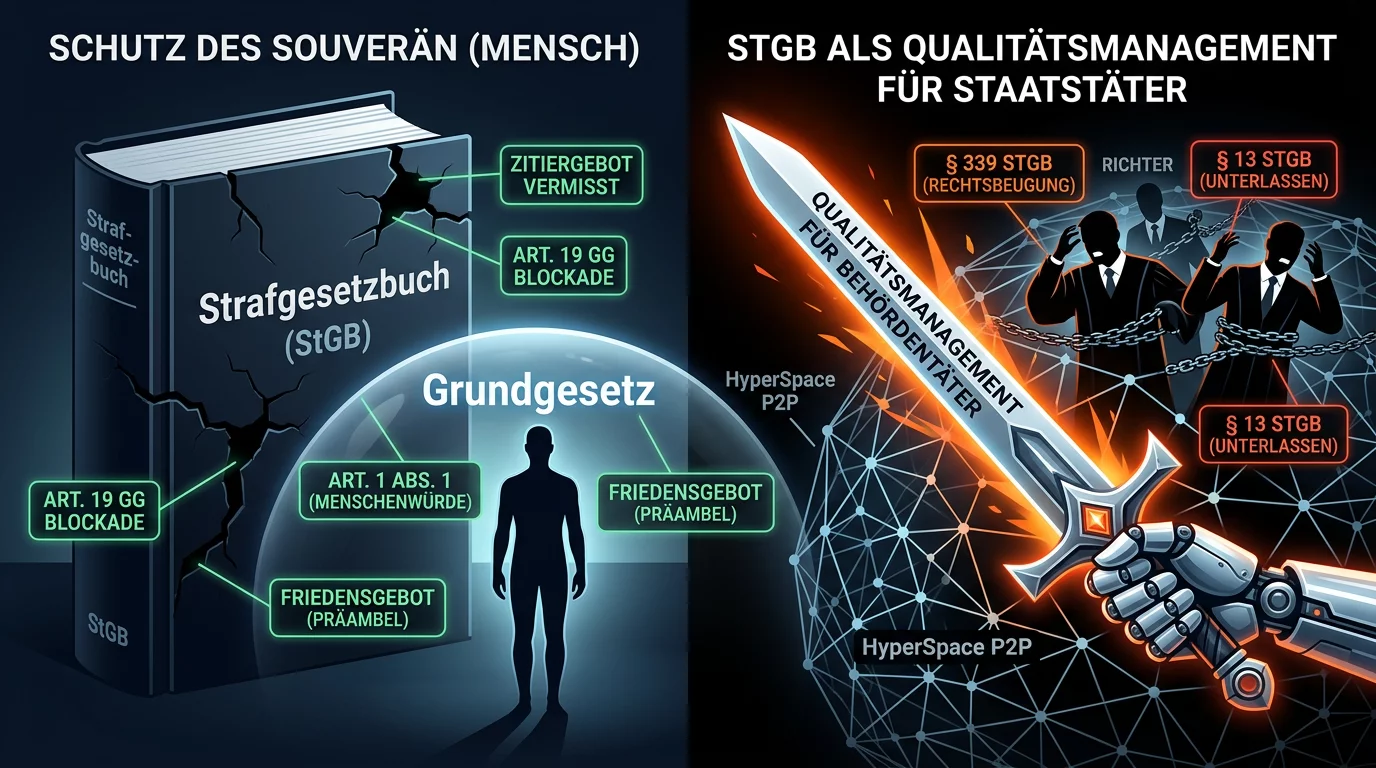 🎭 Das verheimlichte Staatsgeheimnis: Für wen gilt das Strafgesetzbuch (StGB) wirklich? 1 Strafe nur noch für Täter aus dem Staatsdienst