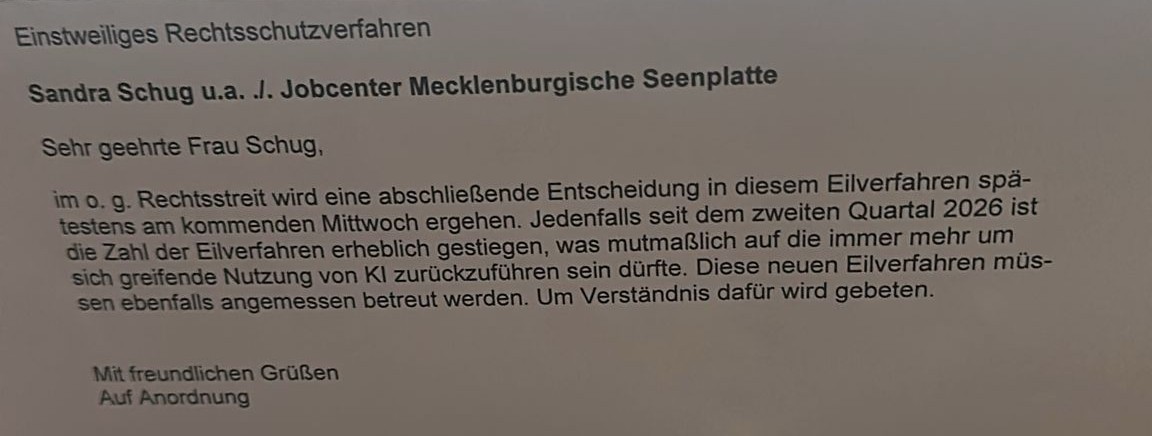 Sozialgericht KI Schock: Justiz jammert über geile Schriftsätze 2 Sozialgericht KI Schock: Justiz jammert über geile Schriftsätze