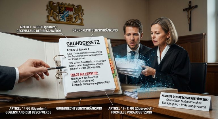 BayVerfGH Vf 9-VI-25 Skandal: Warum der 3.000 Euro Grundrechtseingriff („KI-Missbrauchsgebühr“) wegen Art. 19 Abs. 1 Satz 2 GG verfassungswidrig und nichtig ist (Hilfsangebot) BayVerfGH Vf 9-VI-25 Skandal: Warum der 3.000 Euro Grundrechtseingriff („KI-Missbrauchsgebühr“) wegen Art. 19 Abs. 1 Satz 2 GG verfassungswidrig und nichtig ist (Hilfsangebot)